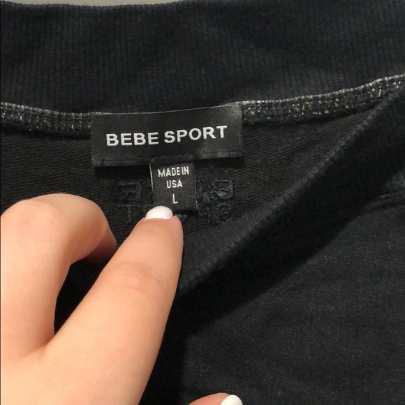 BEBE sport Off the shoulder sweat shirt - Picture 3 of 5